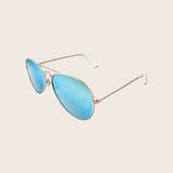 Flat Lens Aviator Sunglasses
