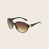 Turquoise Tort Oval Sunglasses
