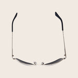 Silver Metal Smoke Mirror Aviator Sunglasses