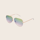 Satin Gold Aviator Sunglasses