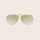 Satin Gold Aviator Sunglasses