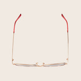 Fashion Rose Gold Metal Square Sunglasses