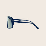Polarized Digital Blue Shield Wrap Yellow Mirror Sunglasses