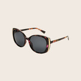 Polarized Multi-Colored Tort Oval Frame Sunglasses