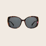 Polarized Multi-Colored Tort Oval Frame Sunglasses