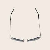 Polarized Silver Metal Small Frame Sunglasses