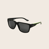 Polarized Classic Matte Black & Green Trim Sunglasses