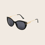 Classic Black & Gold Cat Eye Sunglasses