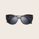 Classic Black & Gold Cat Eye Sunglasses