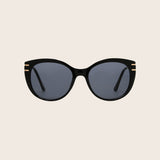 Classic Black & Gold Cat Eye Sunglasses