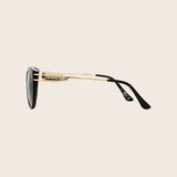 Classic Black & Gold Cat Eye Sunglasses