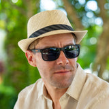 Striped Band Fedora Hat