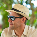Striped Band Fedora Hat