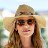Woven Braid Aztec Design Safari Hat