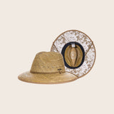 Floral Underbrim Deluxe Rush Straw Lifeguard Hat