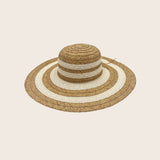 Ivory Two-Tone Paper Braid Straw Hat - All Sales Final