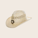 Kids Packable Handwoven Straw Western Sun Hat