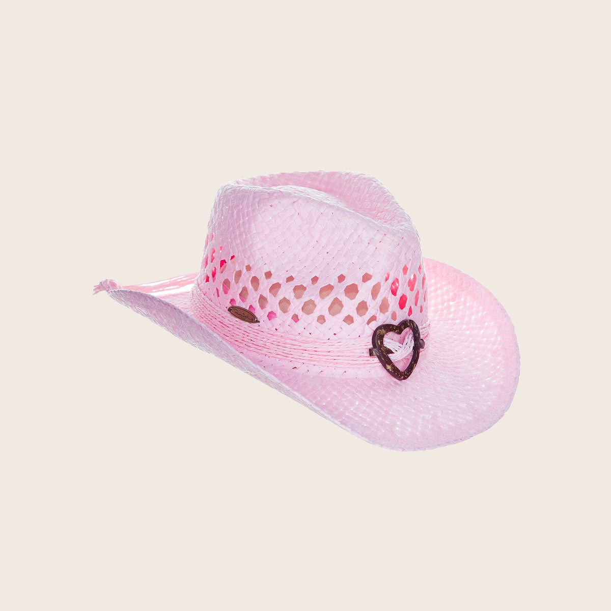 Kids Packable Handwoven Straw Western Sun Hat