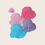 Kids Ruffled Microfiber Beach Hat - All Sales Final