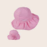 Kids Ruffled Microfiber Beach Hat - All Sales Final