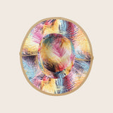 Multi-Color Palm Underbrim Bucket Sun Hat