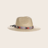 Woven Braid Aztec Design Safari Hat