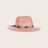 Woven Braid Aztec Design Safari Hat