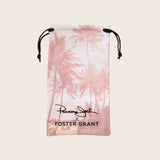 Microfiber Palm Tree Print Soft Sunglasses Pouch