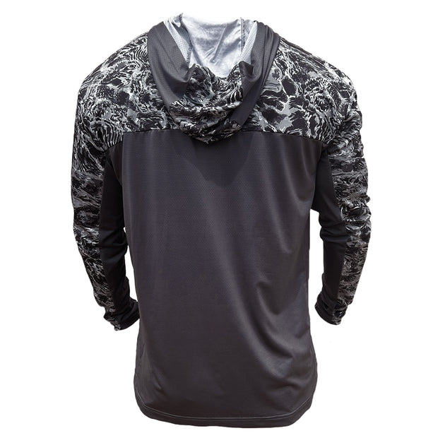 Mesh Vented Men's Hooded Long-Sleeve UPF 35+ Performance Shirt