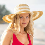 Ivory Two-Tone Paper Braid Straw Hat - All Sales Final