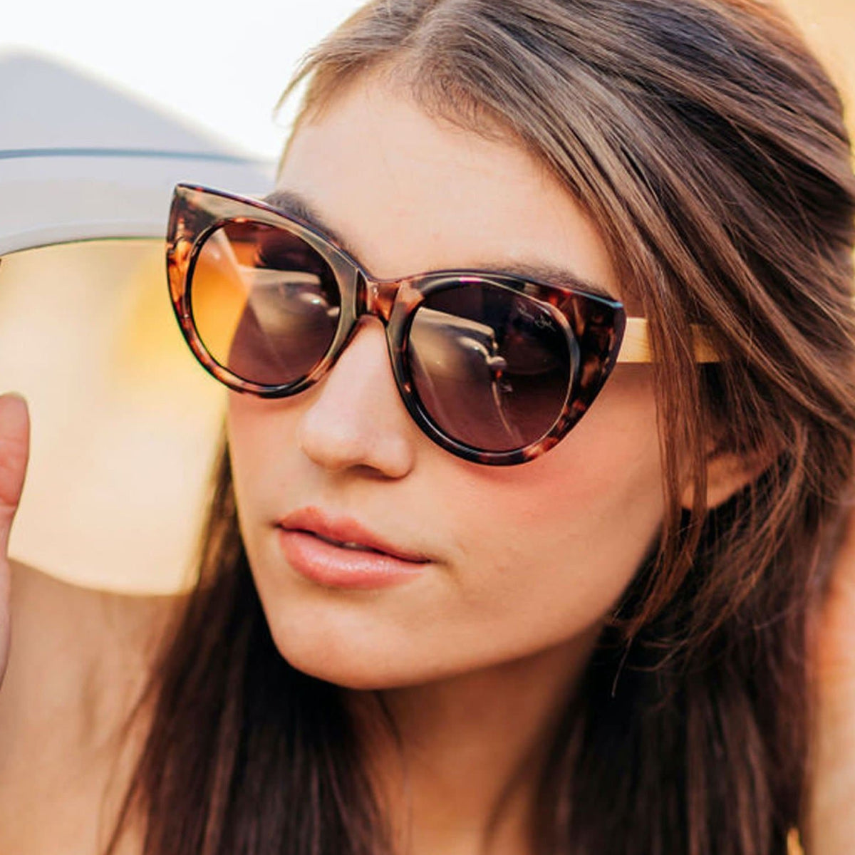 Premium Polarized Tort Cat Eye UVA-UVB Protection Sunglasses