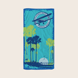 Blue Sunrise Plane Beach Towel