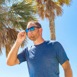 Polarized Classic Blue Mirror Sunglasses
