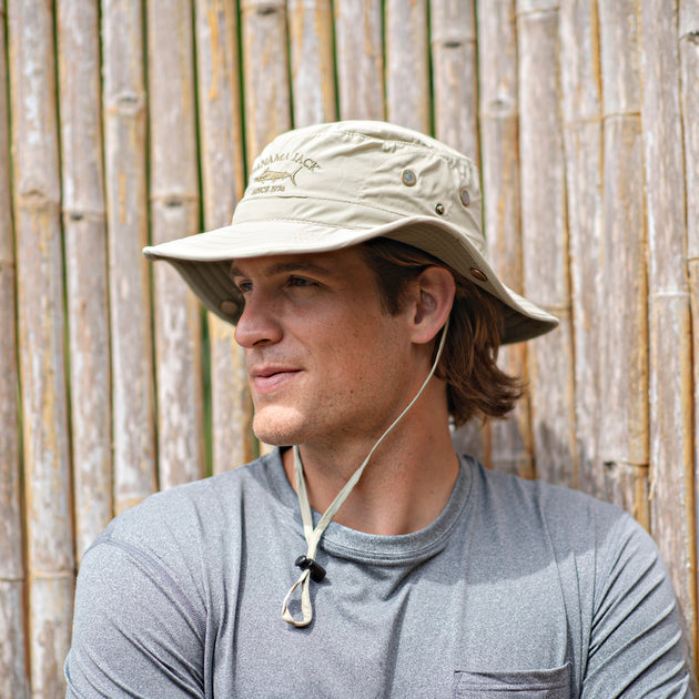 Panama Jack Boonie Fishing Hat - Lightweight, Packable, UPF (SPF) 50+ Sun Protection, 3 Floating Brim (Khaki/Olive, Medium)