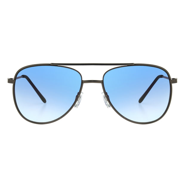 Matte Gunmetal Aviator Sunglasses
