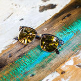 Premium Polarized Gold Mirror Club Sunglasses