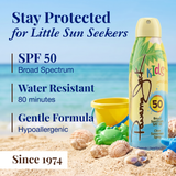 Protector solar en aerosol continuo para niños SPF 50