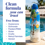 Protector solar en aerosol continuo SPF 15