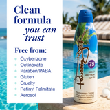 Protector solar en aerosol continuo SPF 75