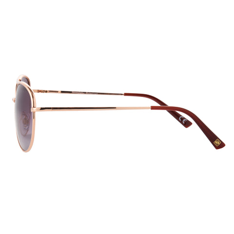 Polarized Rose Gold Metal Sunglasses