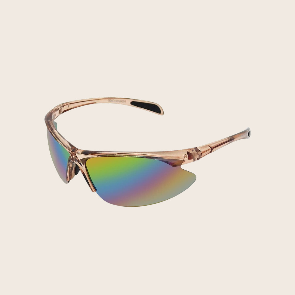Semi-Rimless Sport Wrap Sunglasses