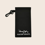 Black Panama Jack sunglasses case on a beige background