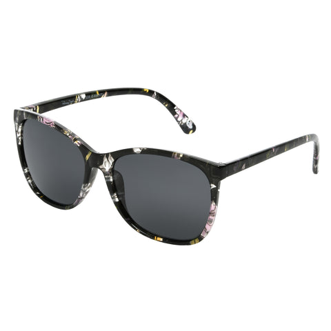 Polarized Floral Print Cat Eye Sunglasses