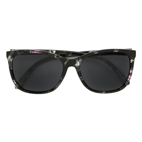 Polarized Floral Print Cat Eye Sunglasses