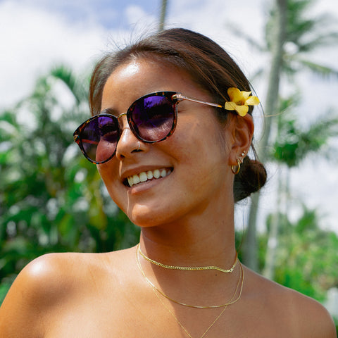 Island Tort Rose Gold Sunglasses