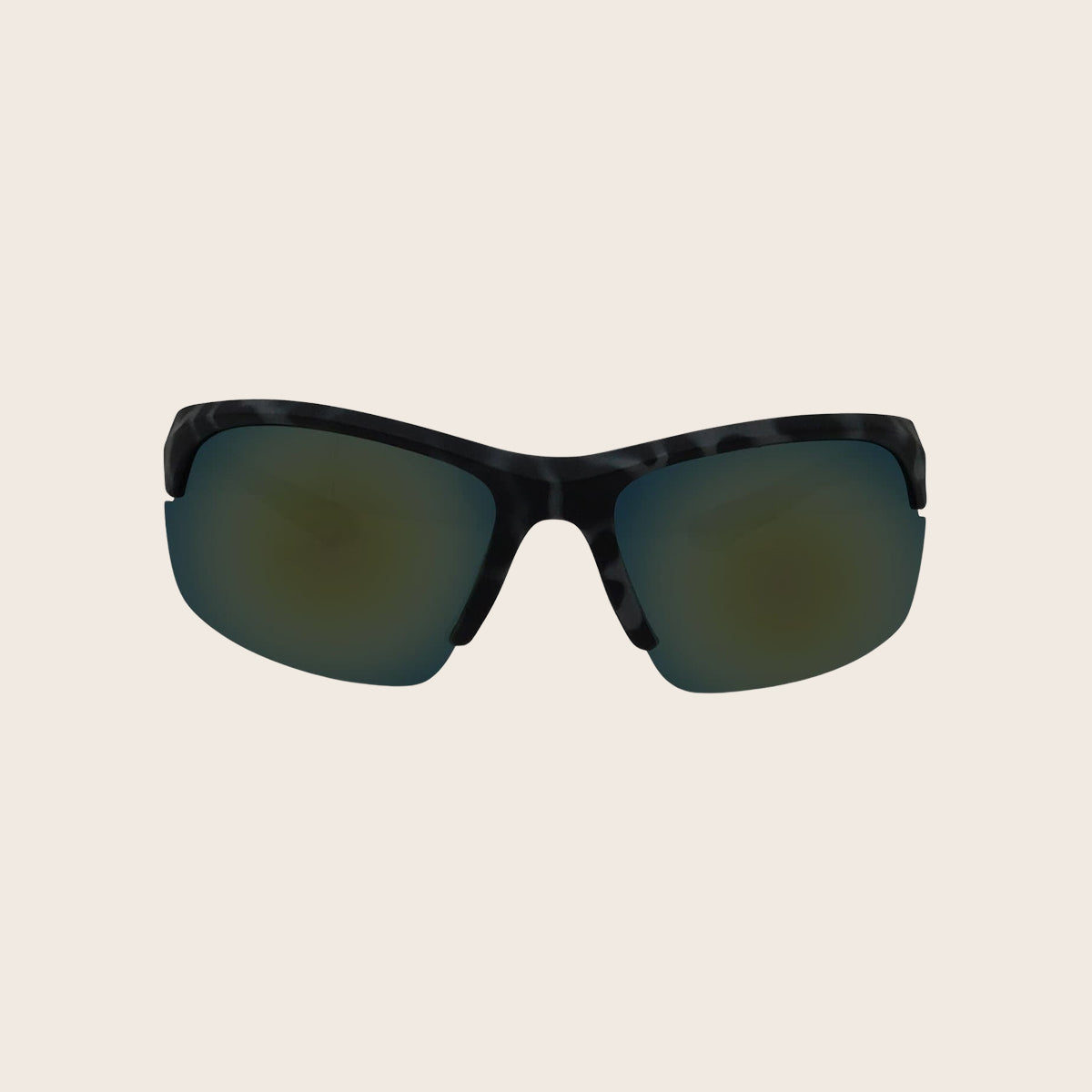 Polarized Floating Semi-Rimless Camo Blade Sunglasses
