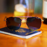 Premium Polarized Metal Square Sunglasses