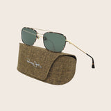 Premium Polarized Metal Square Sunglasses