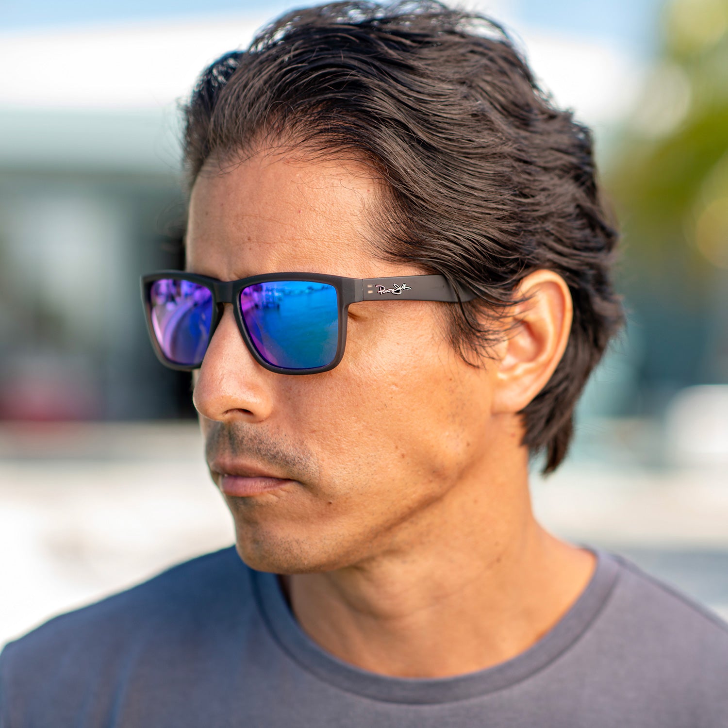 Panama Jack Polarized Classic Sunglasses - Blue Mirror Impact Resistant Lenses, 100% UVA - UVB Sun Protection