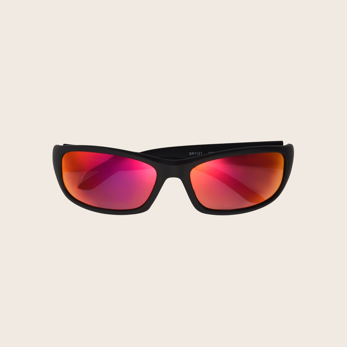 red glass goggles Polarized Red Mirror Wrap Sunglasses